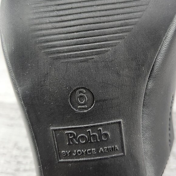 Rohb By Joyce Azria Women 6 Willow Point Closed Toe Mules Black PU ***Tried ON** - Picture 15 of 16